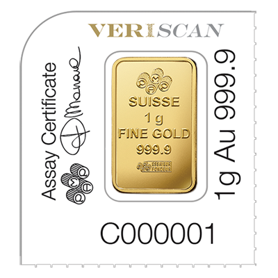 25 x 1g Gold Bar Multigram | PAMP Fortuna